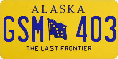 AK license plate GSM403