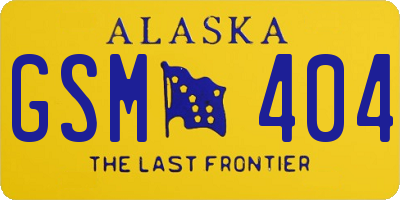AK license plate GSM404