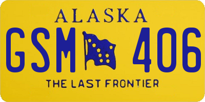 AK license plate GSM406