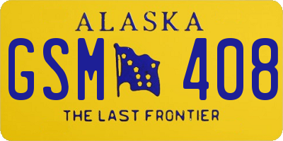 AK license plate GSM408