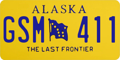 AK license plate GSM411