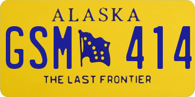 AK license plate GSM414