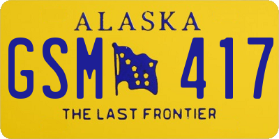 AK license plate GSM417