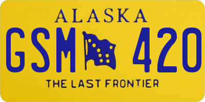 AK license plate GSM420