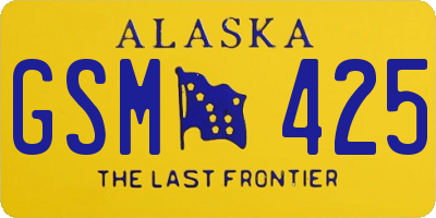 AK license plate GSM425