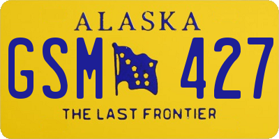 AK license plate GSM427