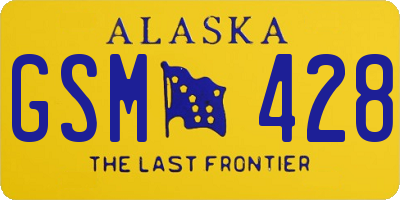 AK license plate GSM428