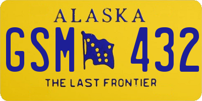 AK license plate GSM432