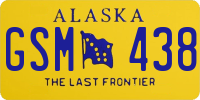 AK license plate GSM438