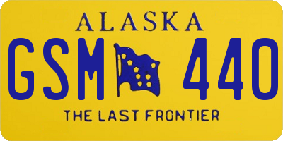 AK license plate GSM440