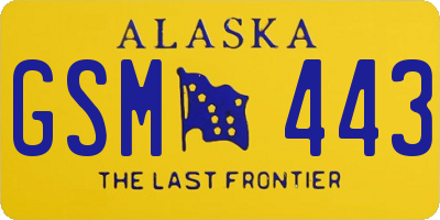 AK license plate GSM443