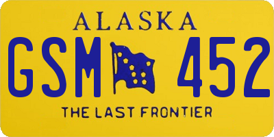AK license plate GSM452