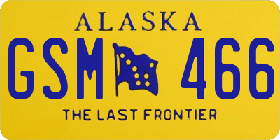 AK license plate GSM466