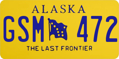 AK license plate GSM472