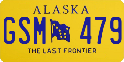 AK license plate GSM479