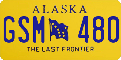 AK license plate GSM480