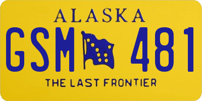 AK license plate GSM481