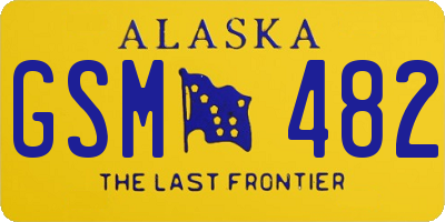 AK license plate GSM482