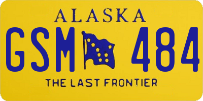 AK license plate GSM484