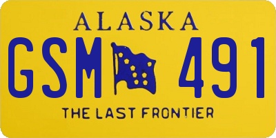 AK license plate GSM491