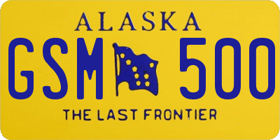 AK license plate GSM500