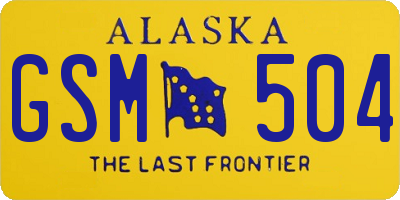 AK license plate GSM504
