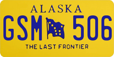 AK license plate GSM506