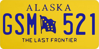 AK license plate GSM521