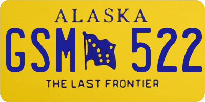 AK license plate GSM522