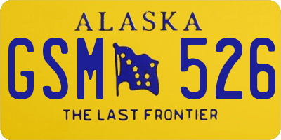 AK license plate GSM526
