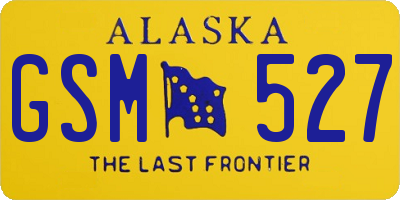 AK license plate GSM527
