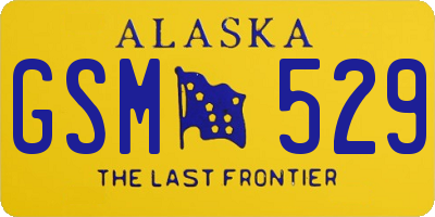 AK license plate GSM529