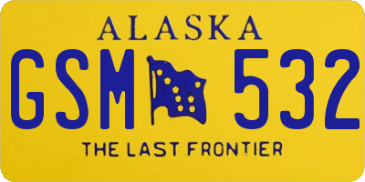 AK license plate GSM532