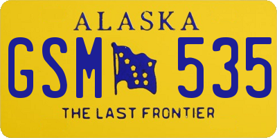 AK license plate GSM535