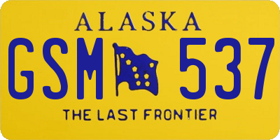 AK license plate GSM537