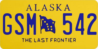 AK license plate GSM542