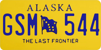 AK license plate GSM544