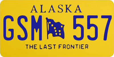 AK license plate GSM557