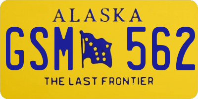 AK license plate GSM562