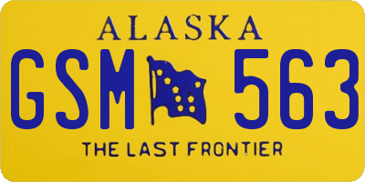 AK license plate GSM563