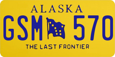 AK license plate GSM570