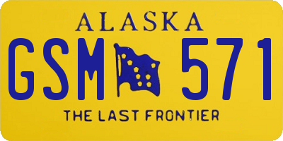 AK license plate GSM571