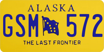 AK license plate GSM572