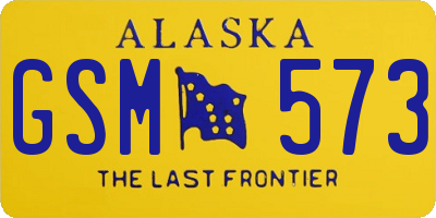 AK license plate GSM573