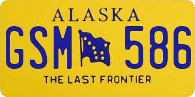 AK license plate GSM586