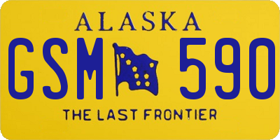 AK license plate GSM590