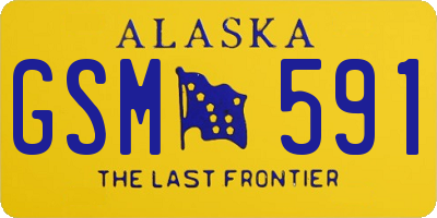 AK license plate GSM591