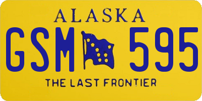 AK license plate GSM595