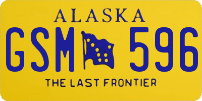 AK license plate GSM596