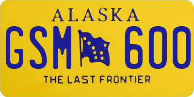 AK license plate GSM600